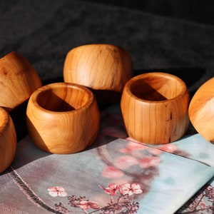 Wooden napkin rings 6pcs image 5