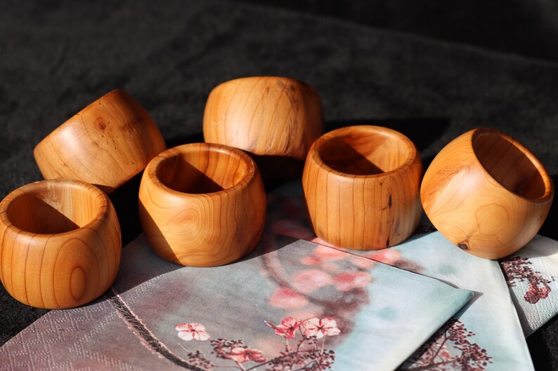 Wooden napkin rings 6pcs image 5