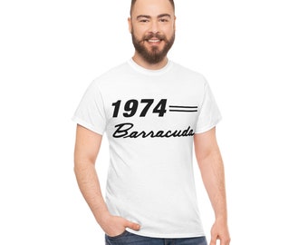 1974 Plymouth Barracuda Car T Shirt - Cool Vintage Hot Rod Tee Car Shirt - Classic Car TShirt - Muscle Car T-Shirt