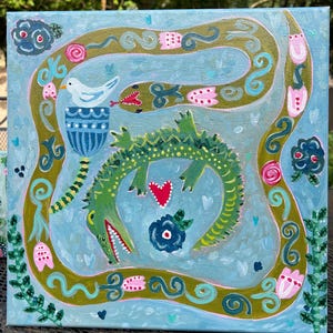 WILD LOVE 12x12 acrylic on canvas