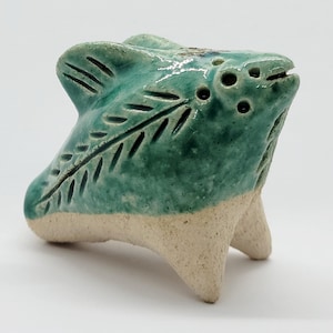 Handmade Small Ceramic Whistle – Bird Figurine with Sculpted Wings, Perfect Gift