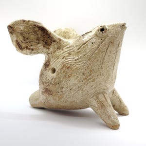 Handmade Large Ceramic Whistle Bird of the Wind  – Artisan Rustic Sculpture