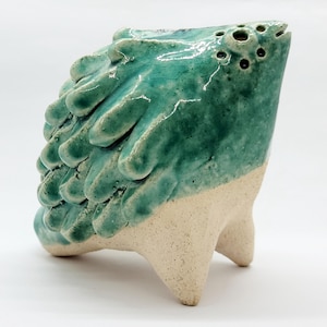 Unique Bird-Shaped Ceramic Whistle – Hand-Sculpted Pottery Figurine – Artisan Collectible Gift