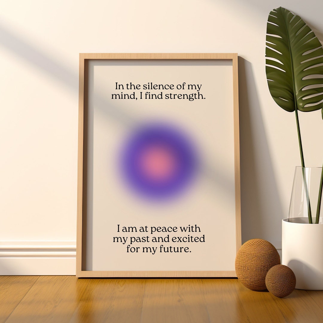 Affirmation Poster Prints Daily Positive Affirmation Art Aura Gradient ...