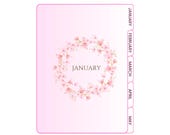 Sakura Pink Monthly Planner Dividers: Printable Journal Tabs (PLR)