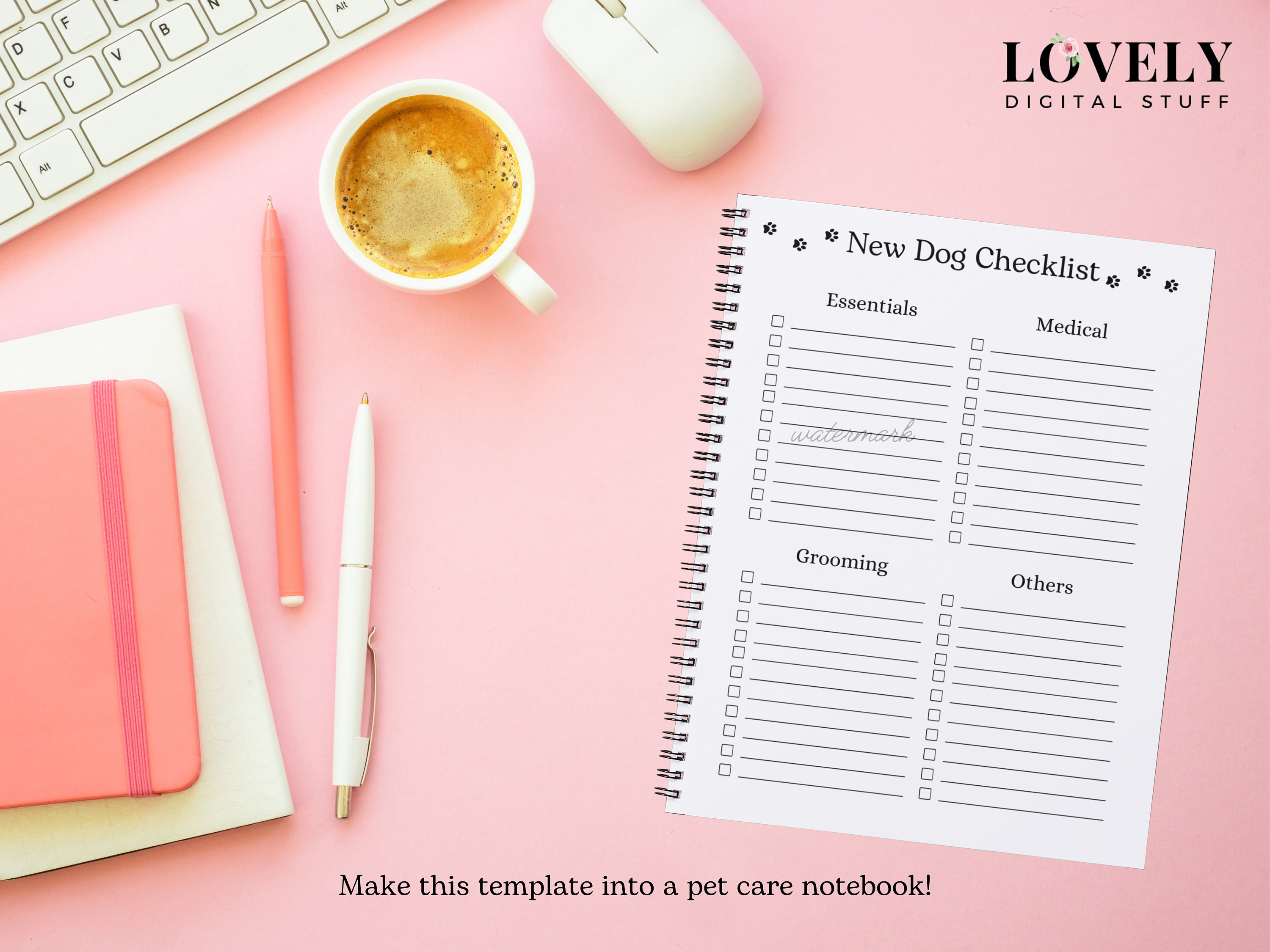 Pet Care Checklist, Printable Pet Care Template, New Dog Checklist, Dog ...