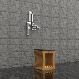 Muebles personalizables, Muebles paramétricos digitales, Taburetes únicos, Archivos de corte CNC listos para ensamblar y hacer uno mismo