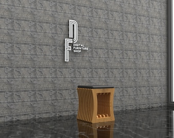 Customizable furniture, Digital Parametric Furniture, Unique stools, Easy Assemble DIY CNC Ready Cutting Files