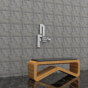 Parametric Bench, Digital Parametric Furniture, Easy Assemble DIY CNC Ready Cutting Files