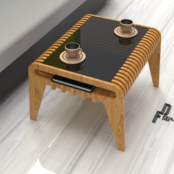 COFFEE Table/Parametric Cofee Table/Digital Furniture/Easy Assemble DIY CNC Ready Cutting Files