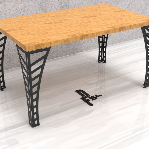 Möbelbeine / 3D-Modell für CNC-Schneiden / Metallbiegen / digitale Dateien