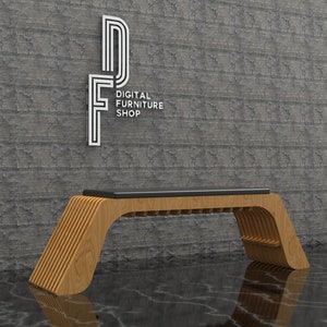 Parametric Bench, Digital Parametric Furniture, Easy Assemble DIY CNC Ready Cutting Files