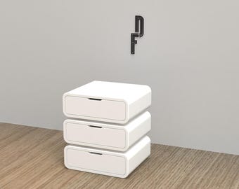 Aesthetic Minimalist Nightstand,Bedside Table, Bedside With Drawer,DIY Nightstand Table Plan,Dxf