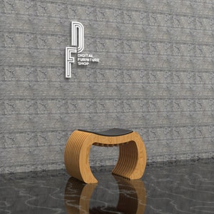 STOOL/Modern Parametric Stool/Digital Furniture/DIY/Easy Assemble/CNC,Laser Cutting Files