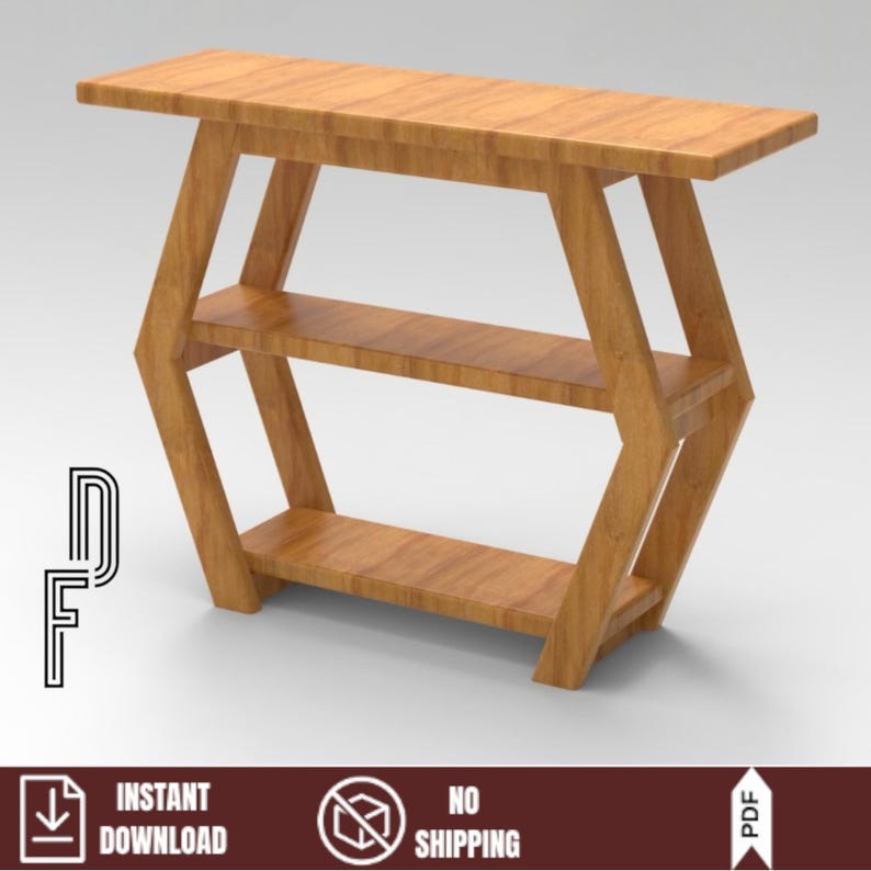 DIY Console Table Woodworking Plan - Easy Beginner Hall Table Project ...