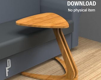 Minimalist Coffee Table, Sidetable, Digital Furniture, DIY, Cutting Files For CNC, DXF