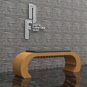 Parametric Bench, Digital Parametric Furniture, Easy Assemble DIY CNC Ready Cutting Files