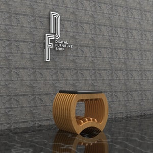 Parametric Stool, Digital Parametric Furniture, Easy Assemble DIY CNC Ready Cutting Files