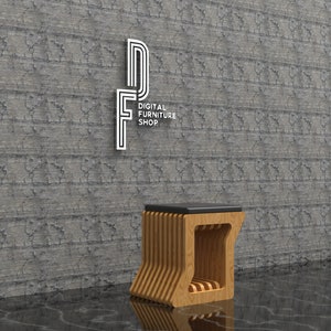 Parametric Stool, Digital Parametric Furniture, Easy Assemble DIY CNC Ready Cutting Files