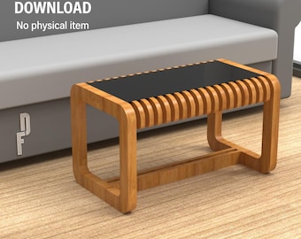 モダンなコーヒーテーブルCNC設計図 – デジタルダウンロード家具デザイン – DIY木工ファイル – 即時ダウンロード