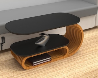 Coffee Table, Parametric Design, Digital Furniture, Minimalist Coffee Table, DIY, Cnc cutting files