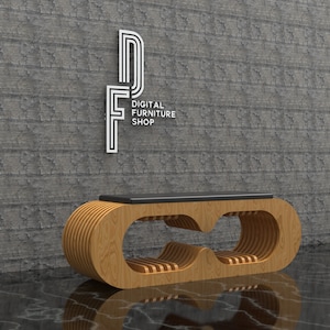 Parametric Bench, Digital Parametric Furniture, Easy Assemble DIY CNC Ready Cutting Files