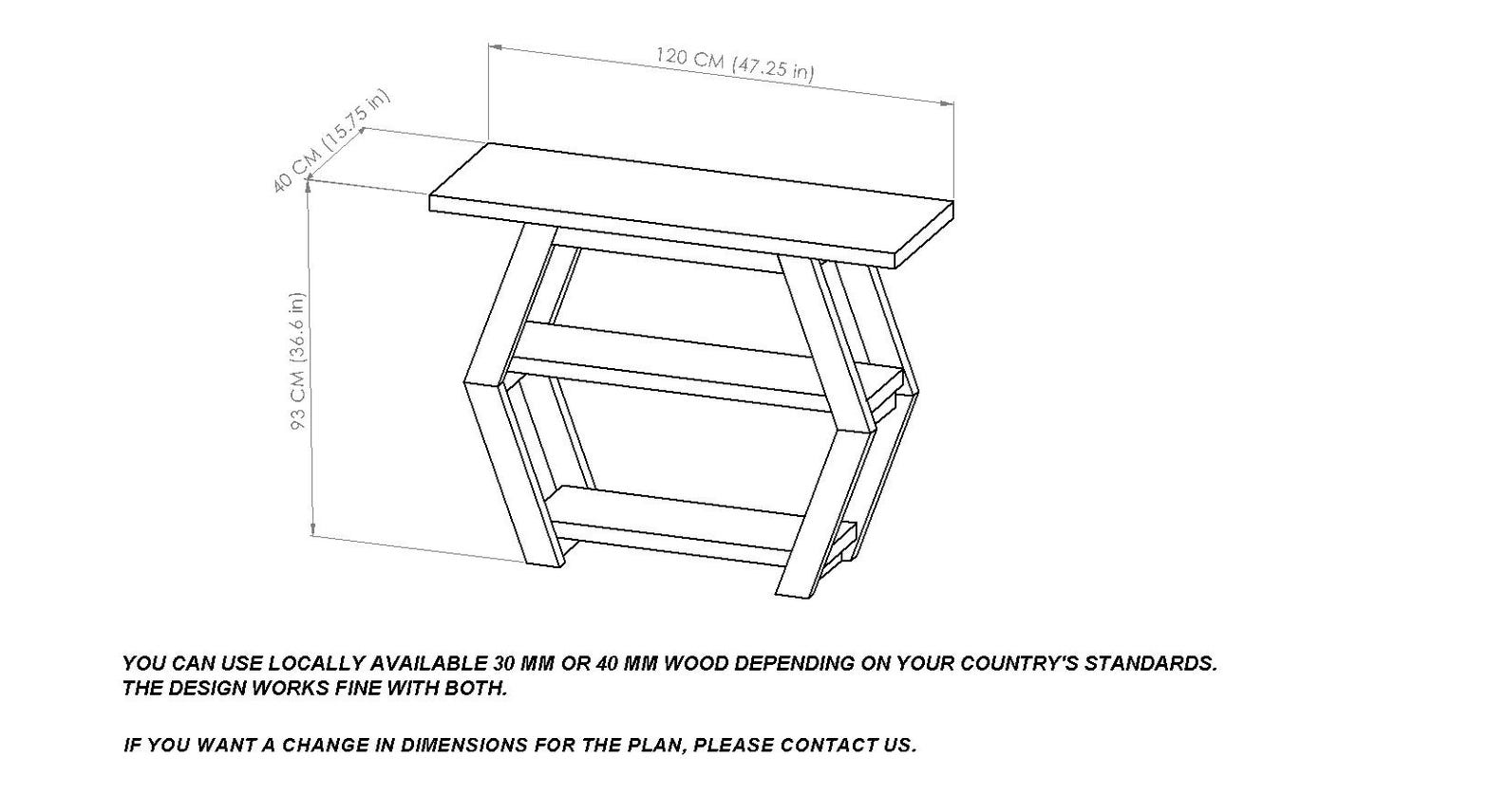 DIY Console Table Woodworking Plan - Easy Beginner Hall Table Project ...