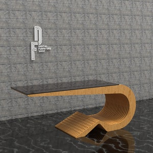 Coffee Table, Parametric Cofee Table, Digital Furniture, Easy Assemble DIY CNC Ready Cutting Files