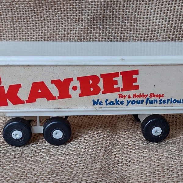 Vintage Kay-Bee plastic semi trailer hauler 1970s Hong Kong