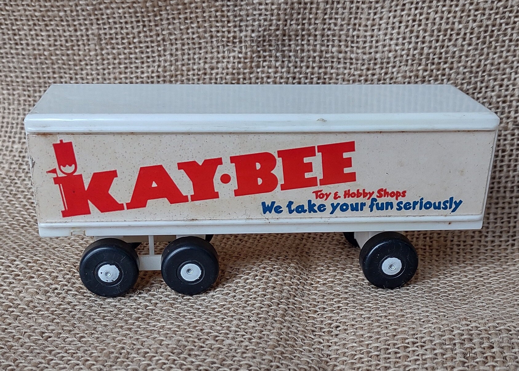 Vintage Kay-Bee plastic semi trailer hauler 1970s Hong Kong rare find