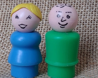 Fisher Price Little People Vintage Mom & Dad 1970s