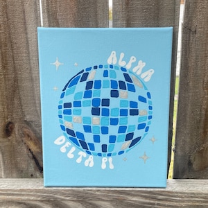 Custom Disco Sorority Canvas | Sorority Gift | Big Little | Greek Gift