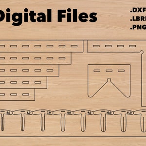 Universal Honeycomb Bed Pin - Digital File - DXF - LBRN2