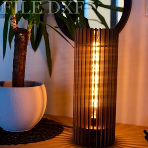 DXF File - Design Table Lamp for Laser Cut - Etsy