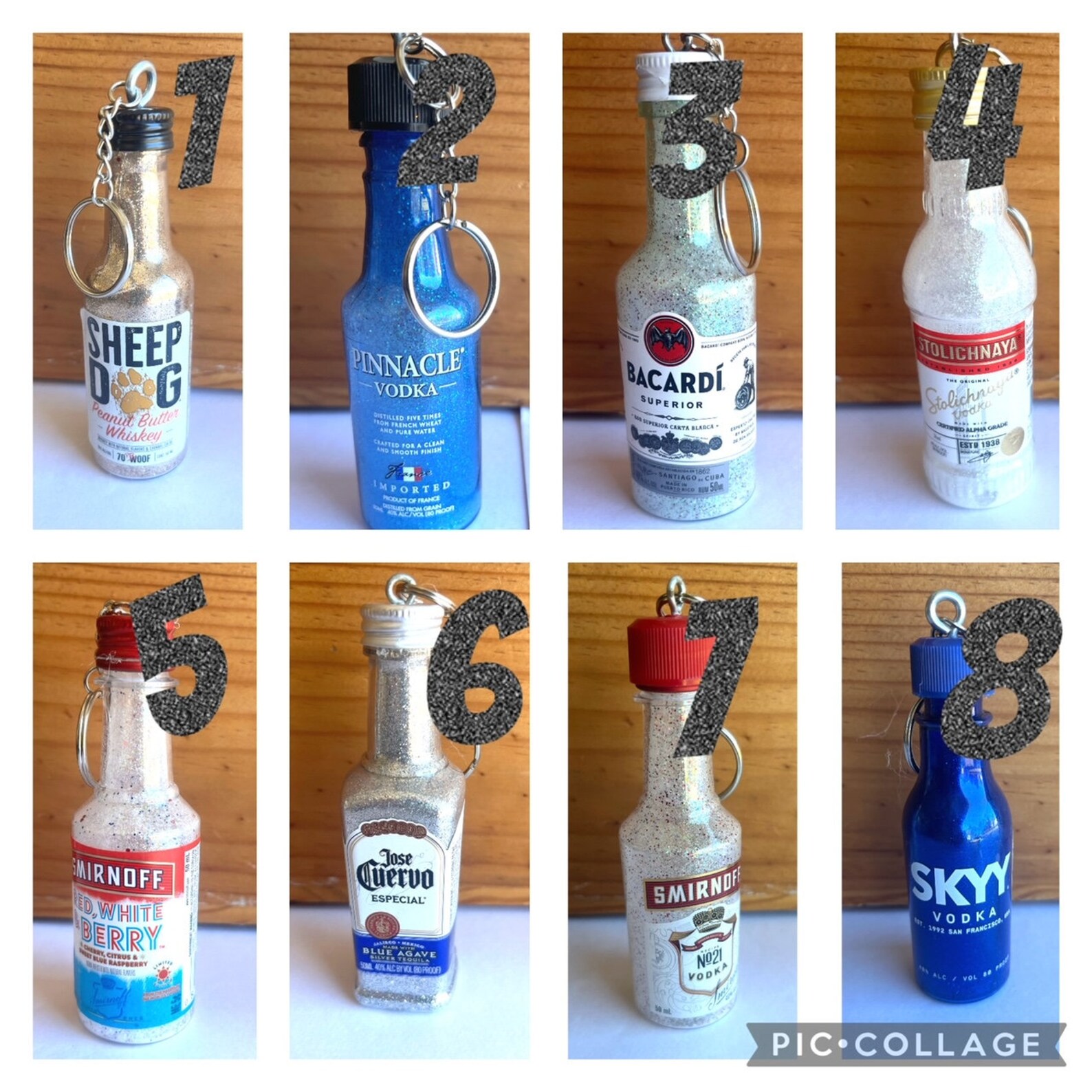 Liquor Bottle Keychain Etsy