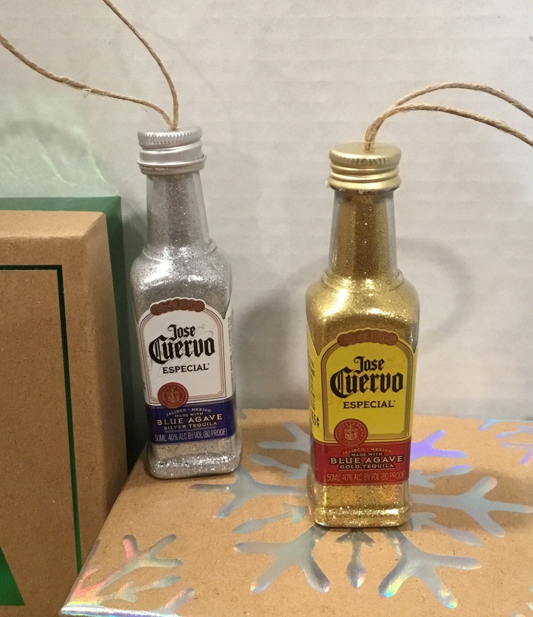 Jose Cuervo Gold or Silver Tequila Bottle Ornament Etsy