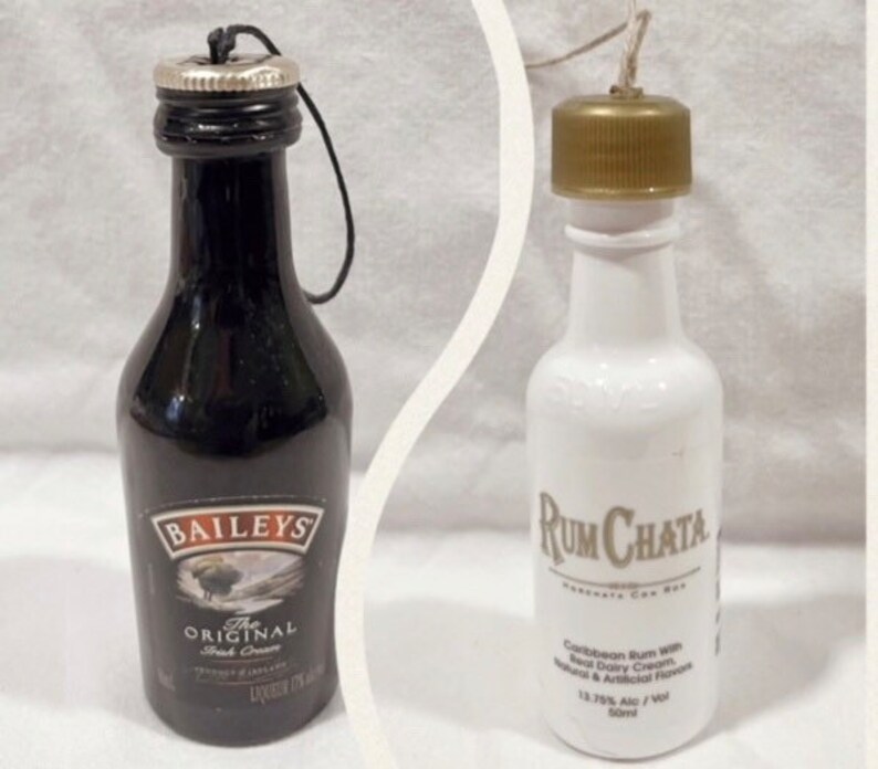 Baileys & Rum Chata Bottle Ornaments Etsy
