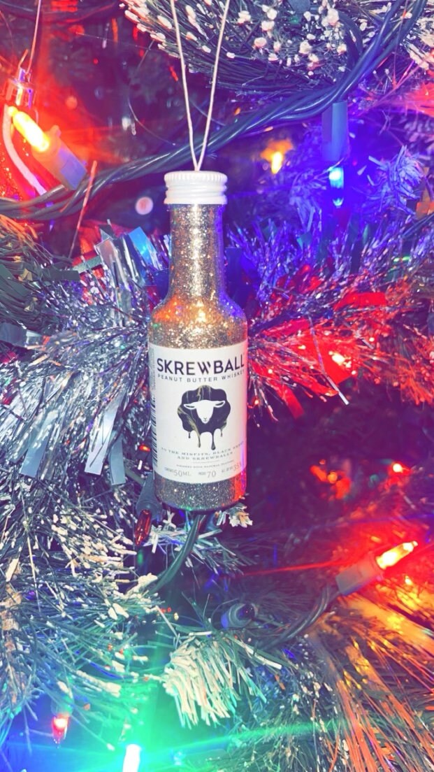 Skrewball Peanut Butter Whiskey Bottle Christmas Ornament Etsy