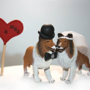 Personalized custom dog wedding cake topper , pet CakeTopper，Pets Birthday，cat caketopper , Anniversary pet，dog Figurines，Dogs birthday