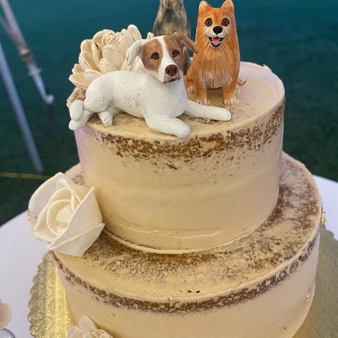 Pet Family Wedding Cake Decorations, Animal Cakes, Wedding Cake