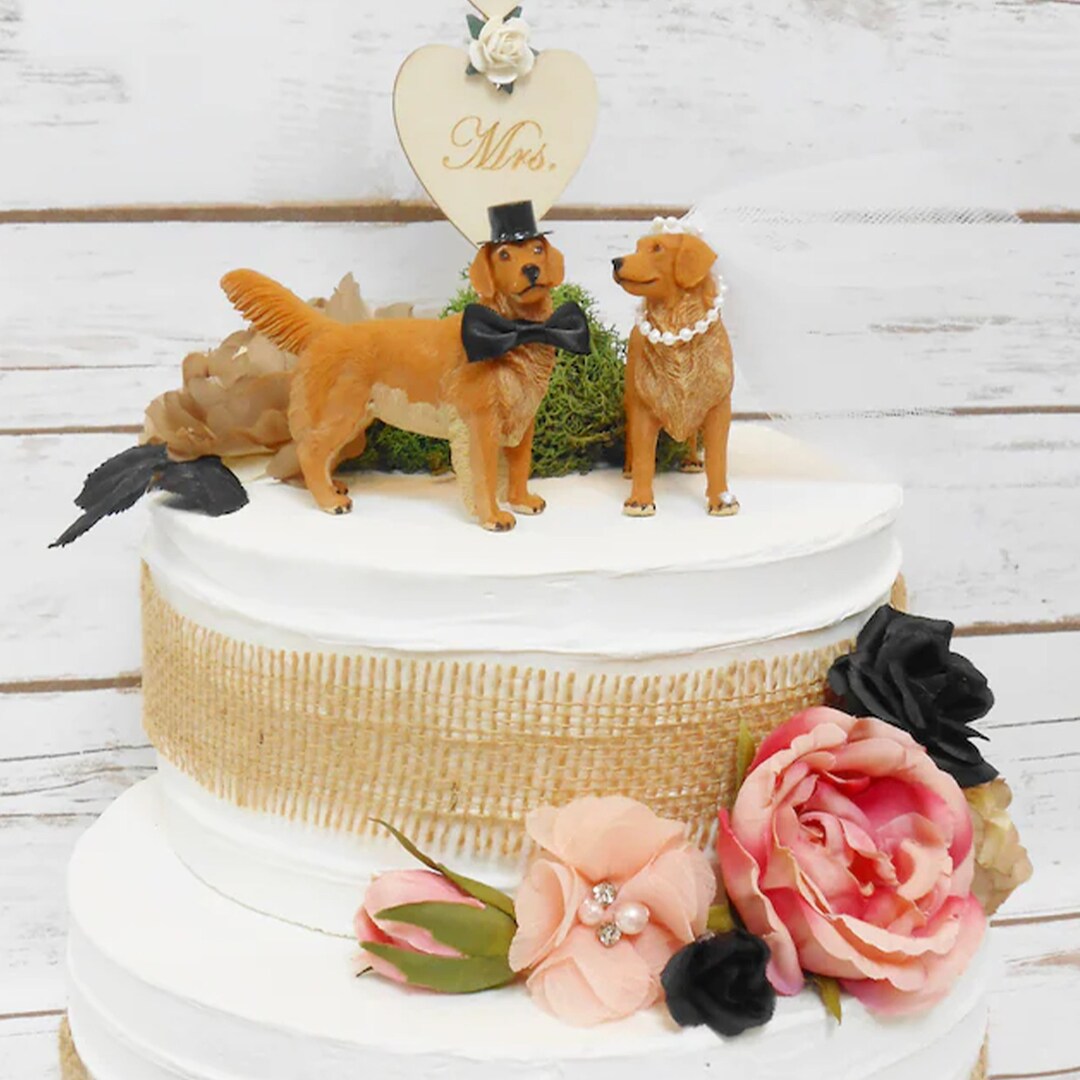 Personalized Custom Dog Wedding Cake Topper Pet Caketopper - Etsy