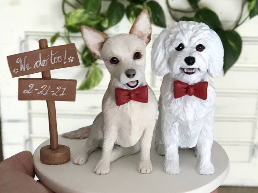 Personalized Custom Pet Dog Wedding Cake Pet Birthday Cake Etsy