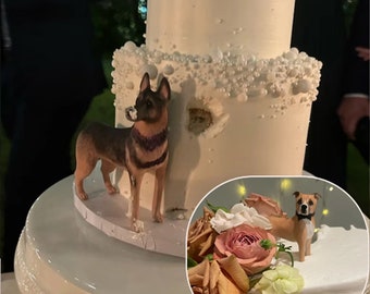 Topper per torta nuziale personalizzato per cani, Wedding CakeTopper, torta di compleanno per animali domestici, torta per animali, CakeTopper per animali domestici, compleanno di animali domestici