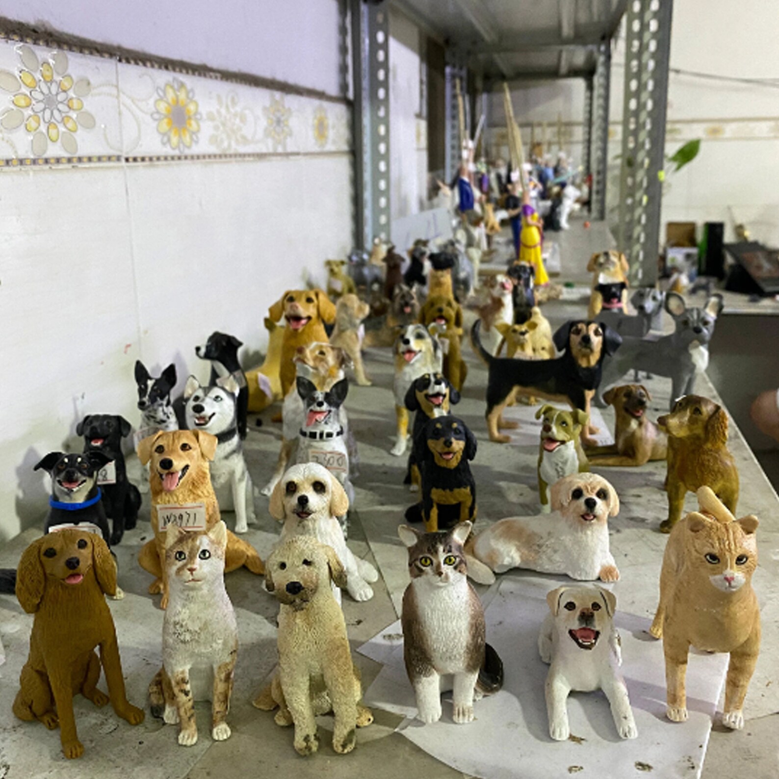 Custom Polymer Clay Pet Statue: Dog Memorial Gift, Wedding Cake Topper ...