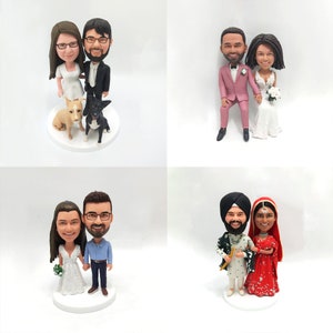 50th Anniversary Parents Bobblehead - Golden Wedding Gift main image 1