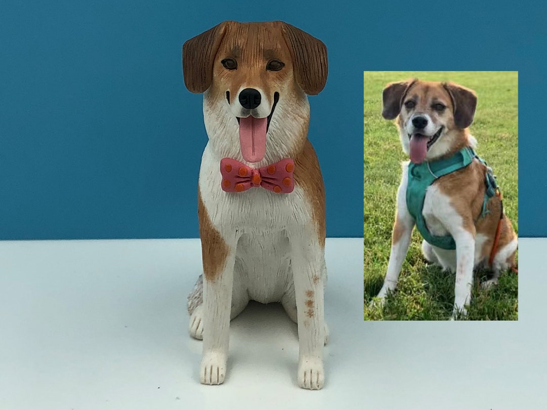 Personalized Dog Cake Topper: Custom Pet Polymer Clay Figurine - Etsy