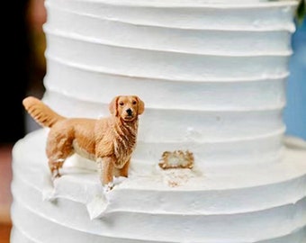 Haustier-Geburtstagsdekoration, Jubiläumsgeschenke, personalisierte benutzerdefinierte Hunde-Hochzeitstorte-Deckel, benutzerdefinierte Pomeranian-Statue, Haustier-Geburtstagstorte-Deckel