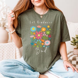 Let Kindness T-Shirt Be Cool Be Kind Retro Flower Shirt Aesthetic Floral Kindness Tee Be Cool shirt Inspiration shirt