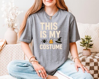 This Is My Costume Shirt, Funny Minimal Halloween Tee, Easy Last Minute Costume Shirt, Cute Halloween Graphic Tee
