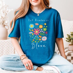 Let Kindness T-Shirt Aesthetic Floral Kindness Tee Inspiration shirt Be Cool shirt Be Cool Be Kind Retro Flower Shirt